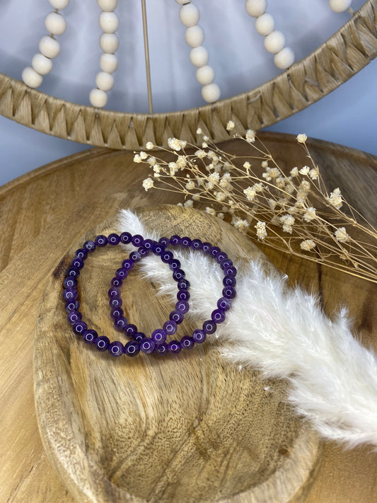 Amethyst Kugelarmband 6 mm A Qualität